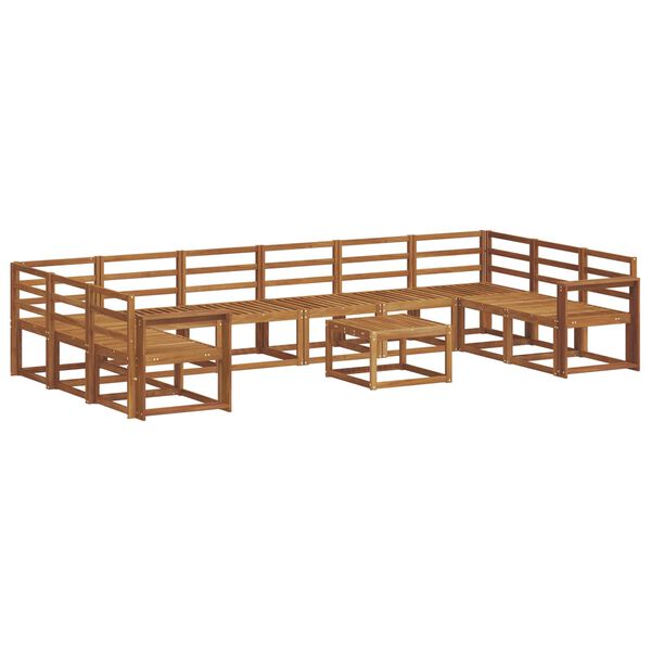 vidaXL Zestaw sof na zewnątrz 11 pcs Naturalny Lite Drewno Akacji
