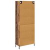 vidaXL Highboard Montowane na ścianie Stare drewno 69,5 x 34 x 180 cm