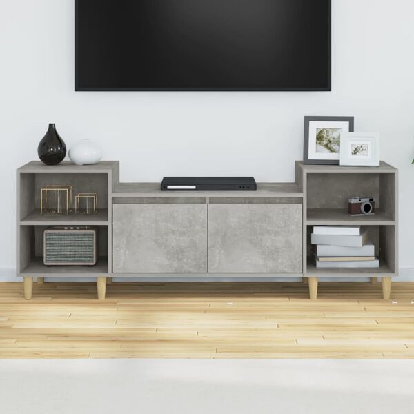 vidaXL Szafka pod TV, szarość betonu, 160x35x55 cm