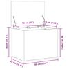 vidaXL Skrzynia do przechowywania dąb artisan 60 x 42 x 46 cm
