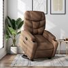 vidaXL Podnoszony fotel rozkładany, brązowy, obity tkaniną