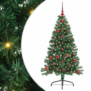 vidaXL Sztuczna choinka z oświetleniem na Boże Narodzenie 120 cm PVC
