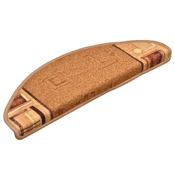 vidaXL Samoprzylepne nakładki na schody, 15 szt., beżowe, 65x21x4 cm