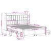 vidaXL Łóżko z regałem, bez materaca, białe, 140x190 cm, sosnowe