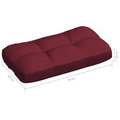 vidaXL Poduszki na sofę z palet, 7 szt., winna czerwień