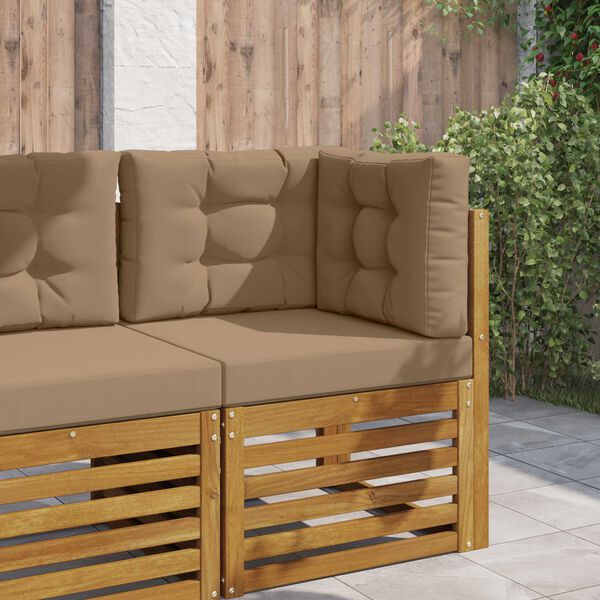 vidaXL Poduszka do sofy na zewnątrz 3 pcs Ciemnoszary Poliester