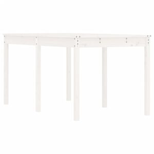 vidaXL St&oacute;ł ogrodowy, biały, 159,5x82,5x76 cm, lite drewno sosnowe