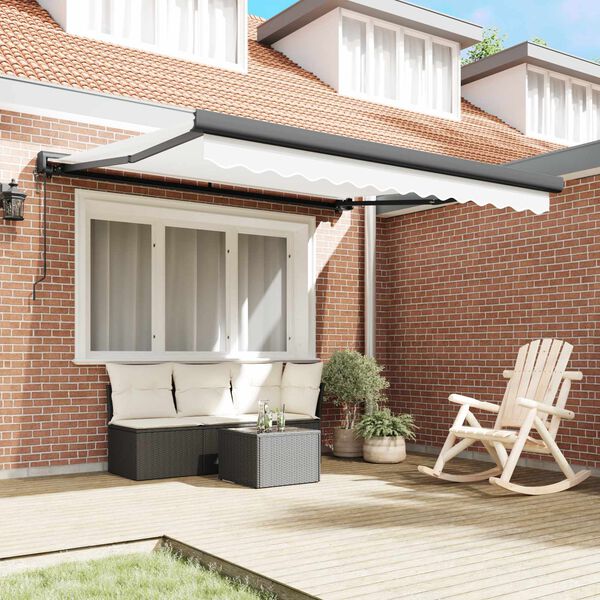 vidaXL Markiza Biały 350 x 250 x 165 cm Poliester i aluminium