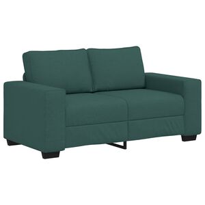 vidaXL Sofa 2-osobowa Ciemnozielona 160x77x82 cm Tkanina