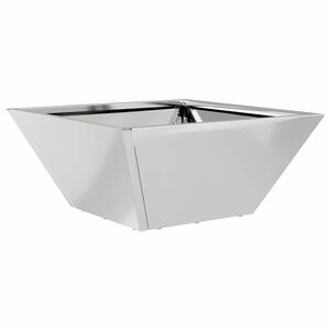 vidaXL Doniczka ogrodowa srebrny 35 x 35 x 15 cm Stal ocynkowana