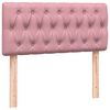 vidaXL Ł&oacute;żko kontynentalne z materacem, r&oacute;żowe, 80x210 cm