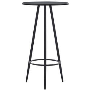 vidaXL Stolik barowy, czarny, 60 x 107,5 cm, MDF