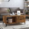 vidaXL Stolik kawowy, przydymiony dąb, 90x50x40 cm
