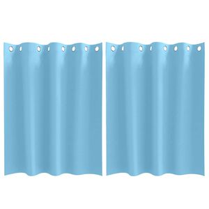 vidaXL Firany blackout z k&oacute;łkami 2 szt. Jasnoniebieski 140 x 140 cm