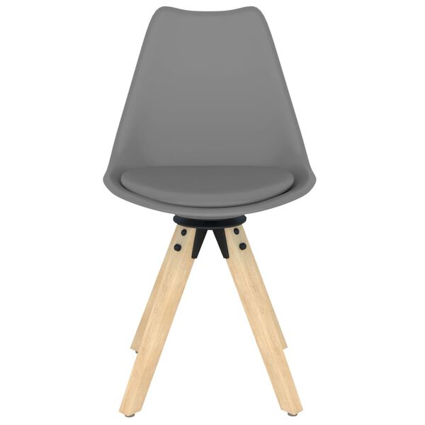 vidaXL Obrotowe krzesła stołowe, 6 szt., szare, PP