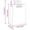 vidaXL Torby papierowe 50 szt. z uchwytami białe 32x12x42 cm