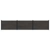 vidaXL Zestaw ogrodzeniowy 3 szt. 526 x 105 cm WPC i aluminium Czarny