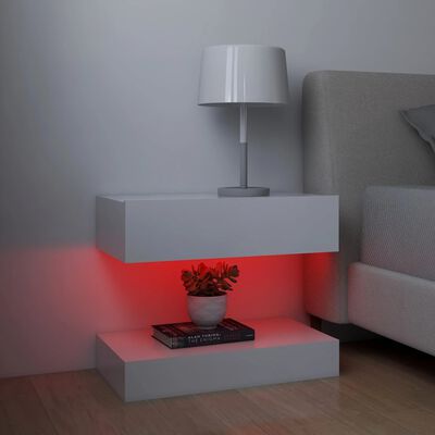 vidaXL Szafki pod TV z oświetleniem LED, 2 szt., białe, 60x35 cm