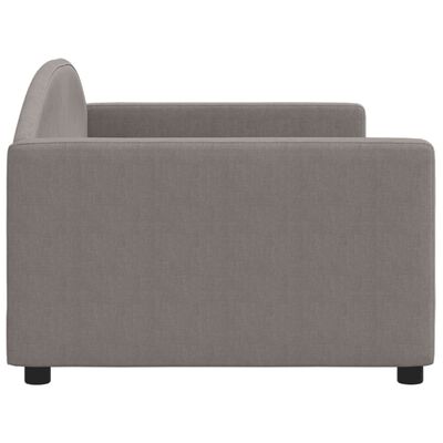 vidaXL Sofa z funkcją spania, kolor taupe, 90x200 cm, obita tkaniną