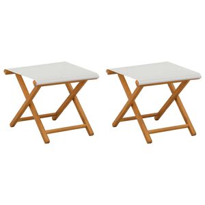 vidaXL Fotel ogrodowy 2 pcs Lite Drewno Eukaliptusowe kremowy