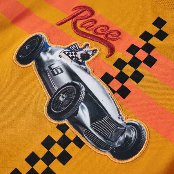 Koszulka dziecięca z długimi rękawami, ochra, 128