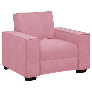 vidaXL Sofa Fotel R&oacute;żowy 100x78x84 cm Aksamit