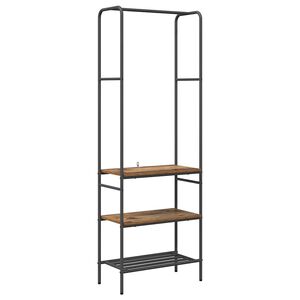 vidaXL Wieszak na Ubrania Stare drewno 60 x 30 x 171 cm