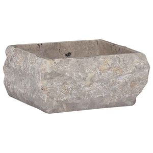 vidaXL Umywalka, szara, 30x 30 x 13 cm, marmurowa