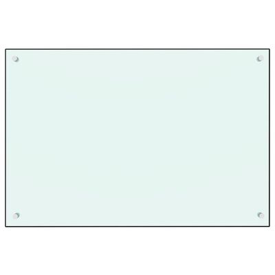 vidaXL Panel ochronny do kuchni, biały, 90x60 cm, szkło hartowane