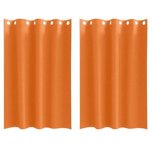 vidaXL Firany blackout z k&oacute;łkami 2 pcs Jasnopomarańczowy 175 x 140 cm