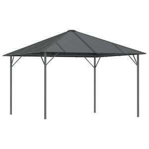 vidaXL Altana z zadaszeniem, 3x3 m, antracytowa