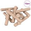 vidaXL Drewniane kołki 12 pcs Brązowy &Oslash;6 x 40 mm Lite drewno