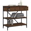 vidaXL Stolik konsolowy, brązowy dąb, 75x34,5x75 cm