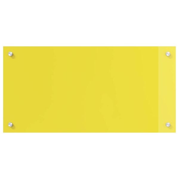 vidaXL Prz&oacute;d kuchenny Ż&oacute;łty 80 x 40 x 0,6 cm szkło hartowane