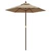 vidaXL Parasol ogrodowy na drewnianym słupku, taupe, 196x231 cm