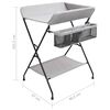 vidaXL Stolik do przewijania, jasnoszary, żelazny