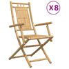 vidaXL Krzesła składane 8 szt. 53x66x99 cm Bambus