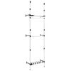vidaXL Teleskopowy system do garderoby, z p&oacute;łką i drążkami, aluminiowy