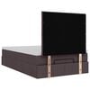 vidaXL Rama ł&oacute;żka otomana z materacem, brązowa, 120x190 cm, tkanina