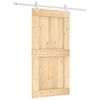 vidaXL Drzwi przesuwne Naturalne i białe 100 x 210 cm
