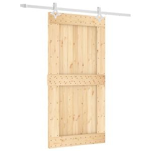 vidaXL Drzwi przesuwne Naturalne i białe 100 x 210 cm