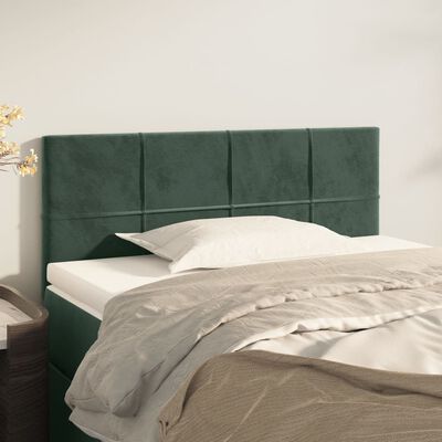 vidaXL Zagłówek do łóżka, ciemnozielony, 80x5x78/88 cm, aksamit