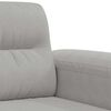vidaXL Sofa 2-osobowa, jasnoszara, 120 cm, tapicerowana mikrofibrą