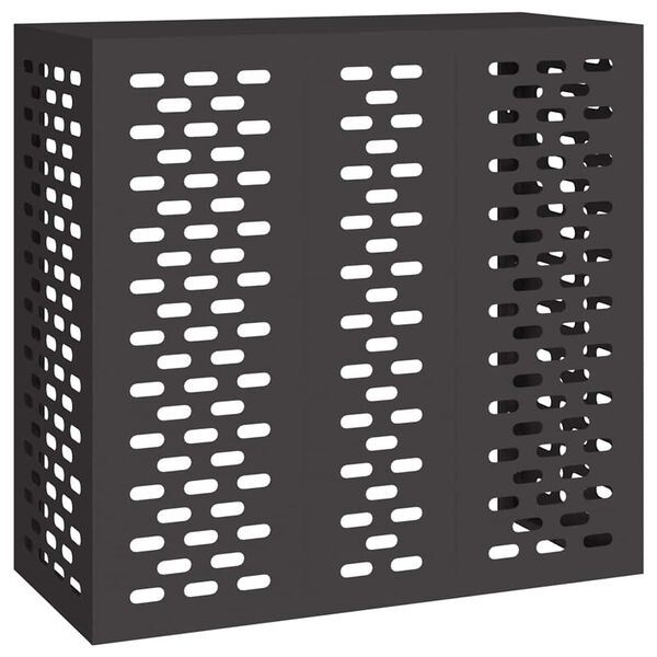 vidaXL Pokrywa do klimatyzatora Czarny 110 x 50 x 105 cm Stal