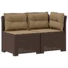 vidaXL Sofa Ogrodowa 2-osobowa z Poduszkami w Wyglądzie Rattanowym
