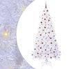 vidaXL Sztuczna choinka z 300 diodami LED Biały 240 cm PVC i stal