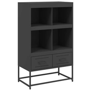 vidaXL Szafka, czarna, 68x39x111,5 cm, stal