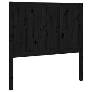 vidaXL Wezgłowie ł&oacute;żka, czarne, 95,5x4x100 cm, lite drewno sosnowe