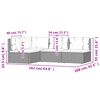vidaXL 4-cz. zestaw wypoczynkowy do ogrodu, poduszki, szary rattan PE