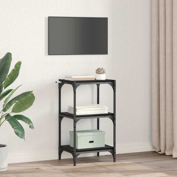 vidaXL Szafka na książki Czarny dąb 40 x 33 x 70,5 cm